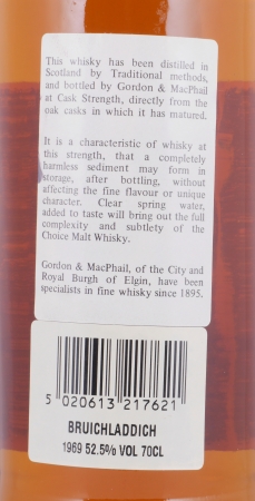 Bruichladdich 1969 31 Years Oak Casks Nr. 2973, 2977, 2979 Gordon & MacPhail Islay Single Malt Scotch Whisky 52,5%