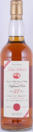 Highland Park 1967 37 Years Sherry Cask No. 3131 John Scotts Limited Edition Orkney Islands Single Malt Scotch Whisky 50,6%