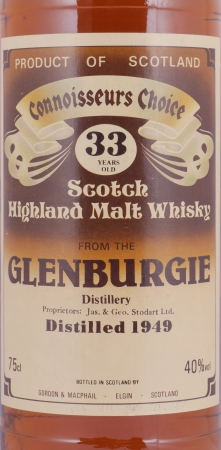 Glenburgie 1949 33 Years Gordon und MacPhail Connoisseurs Choice Brown Label Highland Single Malt Scotch Whisky 40,0%