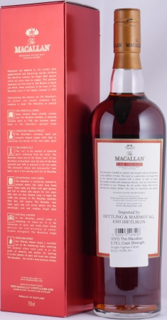 Macallan Cask Strength Sherry Oak Highland Single Malt Scotch Whisky for Dettling and Marmot AG Suisse 58.6%