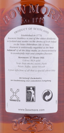 Bowmore 17 Years Seagull Label Islay Single Malt Scotch Whisky 43,0%
