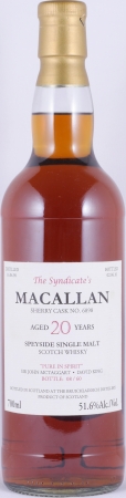 Macallan 1990 20 Years Sherry Cask No. 6898 The Syndicates Highland Single Malt Scotch Whisky Cask Strength 51,6%