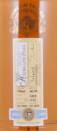 Highland Park 1968 37 Years Oak Cask No. 3459 Duncan Taylor Cask Strength Rare Auld Edition Orkney Islands Single Malt Scotch Whisky 40,9%