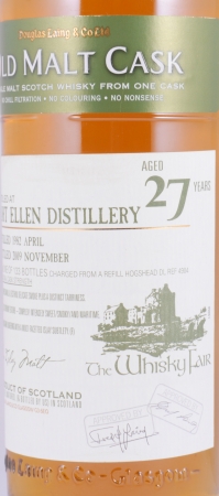 Port Ellen 1982 27 Years Refill Hogshead Cask No. DL 4904 Douglas Laing Old Malt Cask Islay Single Malt Scotch Whisky 55.2%