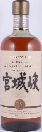 Nikka Miyagikyo 15 Years Sendai Miyagikyou Distillery Label Old Japan Import Single Malt Whisky 45,0%
