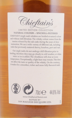 Linkwood 1997 15 Years Pinot Noir Wine Finish Cask No. 94221 Chieftains Choice Speyside Single Malt Scotch Whisky 44.6%