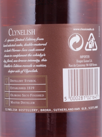 Clynelish 1991 15 Years Distillers Edition 2006 Special Release Cl-Br: 169-If Highland Single Malt Scotch Whisky 46.0%
