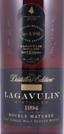 Lagavulin 1994 16 Years Distillers Edition 2010 Special Release lgv.4/498 Islay Single Malt Scotch Whisky 43.0%