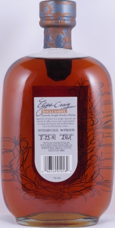 Elijah Craig 1991 18 Years Single Barrel No. 2964 Kentucky Straight Bourbon Whiskey 45,0%