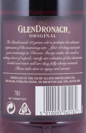 Glendronach 33 Years Oloroso Sherry Casks Highland Single Malt Scotch Whisky 40,0%