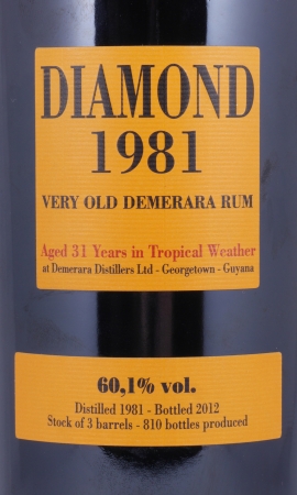 Velier Diamond 1981 31 Years Cask # 10537-10536-10539 Very Old Demerara Guyana Rum 60.1%