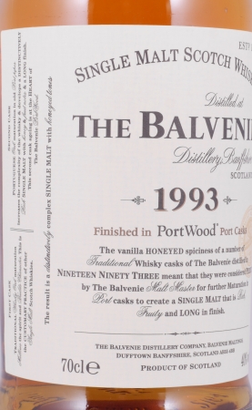 Balvenie 1993 13 Years Port Wood Limited Release Highland Single Malt Scotch Whisky 40,0%
