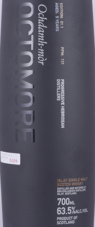 Bruichladdich 2002 5 Years Octomore Edition 01.1 Ochdamh-mor American Oak Buffalo Trace Casks Islay Single Malt Scotch Whisky 63,5%
