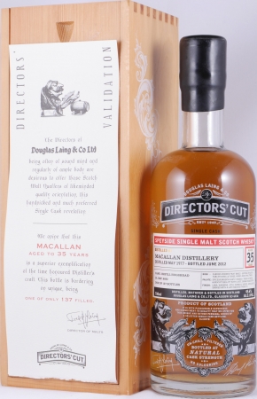 Macallan 1977 35 Years Refill Hogshead Cask No. DL 8682 Douglas Laing Directors Cut Speyside Single Malt Scotch Whisky 45,6%