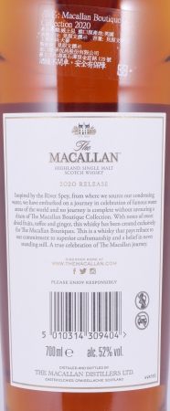 Macallan Boutique Collection Release 2020 Batch No. 4 Highland Single Malt Scotch Whisky Cask Strength 52.0%