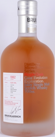 Bruichladdich 1992 23 Years Fresh Bourbon Cask No. 12/210 048 Micro-Provenance Islay Single Malt Scotch Whisky 52.0%