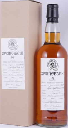 Springbank 1998 14 Years Port Butt + Refill Bourbon Butt Society Members Campbeltown Single Malt Scotch Whisky 55.7%