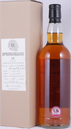 Springbank 1998 14 Years Port Butt + Refill Bourbon Butt Society Members Campbeltown Single Malt Scotch Whisky 55,7%