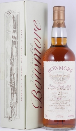 Bowmore 1970 21 Years Specially Selected Casks Cream Seagull Label Islay Single Malt Scotch Whisky 43.0%