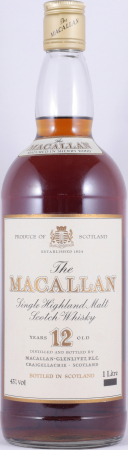 Macallan 12 Years Sherry Wood Golden Screw Cap Highland Single Malt Scotch Whisky 43,0% 1,0 L