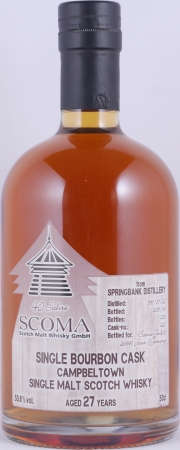 Springbank 1991 27 Years Bourbon Cask No. 225 Campbeltown Single Malt Scotch Whisky Cask Strength 50.6%