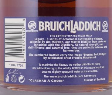 Bruichladdich Legacy Six 34 Years Islay Single Malt Scotch Whisky Cask Strength 41.0%