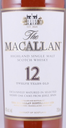 Macallan 12 Years Sherry Oak Highland Single Malt Scotch Whisky 43.0%