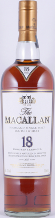 Macallan 18 Years Sherry Oak Annual 2017 Release Oak Highland Single Malt Scotch Whisky 43,0%