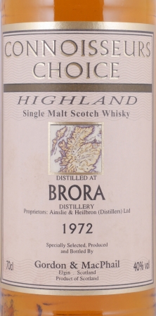 Brora 1972 25 Years Gordon and MacPhail Connoisseurs Choice Gold Screw Cap Highland Single Malt Scotch Whisky 40.0%