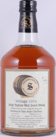 Glen Albyn 1974 30 Years Oak Cask No. 1597 Signatory Vintage Highland Single Malt Scotch Whisky Cask Strength 55.9%