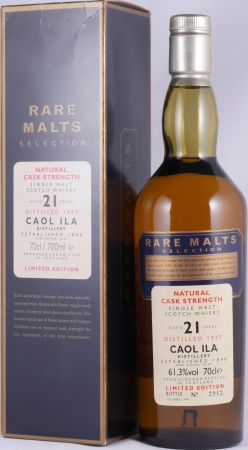Caol Ila 1977 21 Years Diageo Rare Malts Selection Limited Edition Islay Single Malt Scotch Whisky Cask Strength 61.3%