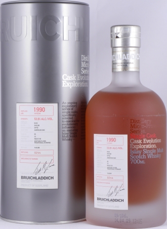 Bruichladdich 1990 19 Years American Oak Cask No. 23 Micro-Provenance Islay Single Malt Scotch Whisky 53.8%