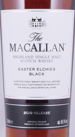 Macallan Easter Elchies Black 2019 Sherry Oak Casks Limited Release Highland Single Malt Scotch Whisky 49.7%