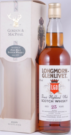 Longmorn 25 Years Gordon und MacPhail Licensed Bottling Finest Highland Single Malt Scotch Whisky 40,0%