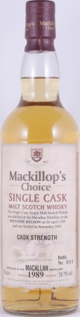Macallan 1989 14 Years Oak Cask Mackillops Choice Single Cask Speyside Single Malt Scotch Whisky 58,7%
