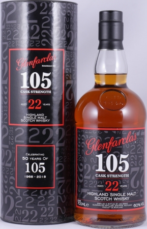Glenfarclas 105 Cask Strength 22 Years Celebrating 50 Years of 105 Highland Single Malt Scotch Whisky 60.0%