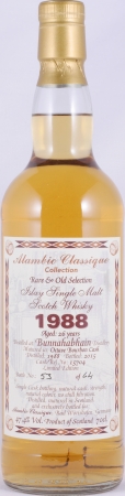 Bunnahabhain 1988 26 Years Octave Bourbon Cask No. 15704 Alambic Classique Islay Single Malt Scotch Whisky 47.4%