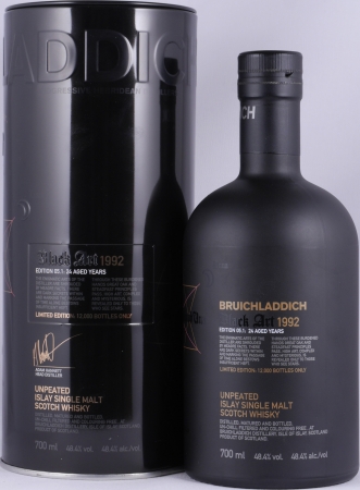 Bruichladdich Black Art 05.1 1992 24 Years Limited Edition Release 2016 Islay Single Malt Scotch Whisky Cask Strength 48.4%