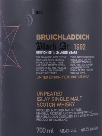 Bruichladdich Black Art 05.1 1992 24 Years Limited Edition Release 2016 Islay Single Malt Scotch Whisky Cask Strength 48,4%