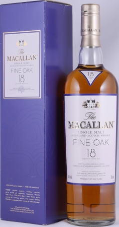 Macallan 18 Years Fine Oak Bourbon und Sherry Oak Casks Highland Single Malt Scotch Whisky 43,0%