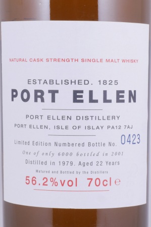 Port Ellen 1979 22 Years 1st Annual Release 2001 Limited Edition Islay Single Malt Scotch Whisky Cask Strength 56.2%