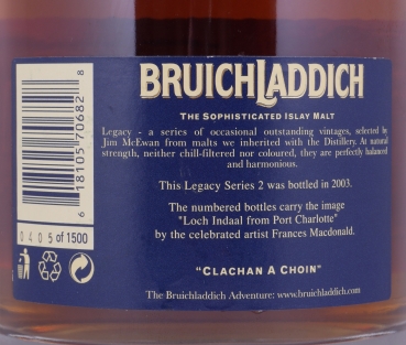 Bruichladdich Legacy Series Two 37 Years Islay Single Malt Scotch Whisky Cask Strength 41,8%