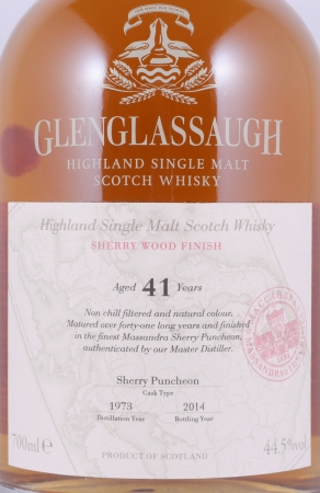 Glenglassaugh 1973 41 Years Massandra Sherry Puncheon Finish Highland Single Malt Scotch Whisky 44.5%