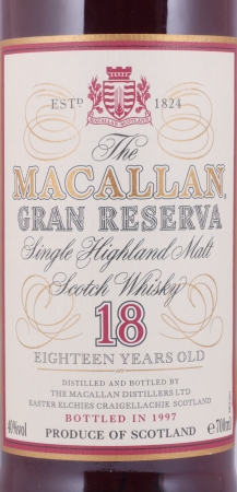 Macallan Gran Reserva 1979 18 Years Sherry Wood Highland Single Malt Scotch Whisky 40,0%