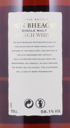 Bunnahabhain 2002 14 Years Sherry Butt No. 714 Dun Bheagan Special Edition Islay Single Malt Scotch Whisky 58.1%