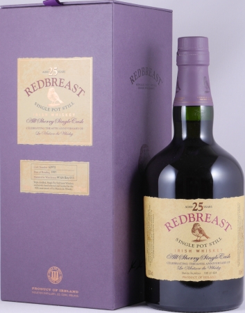 Redbreast 1991 25 Years 1st Fill Oloroso Sherry Butt No. 42972 Single Pott Still Irish Whiskey Cask Strength 53.0%