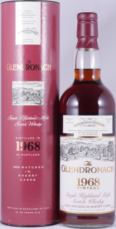 Glendronach 1968 25 Years 100% Sherry Casks Highland Single Malt Scotch Whisky 43,0%