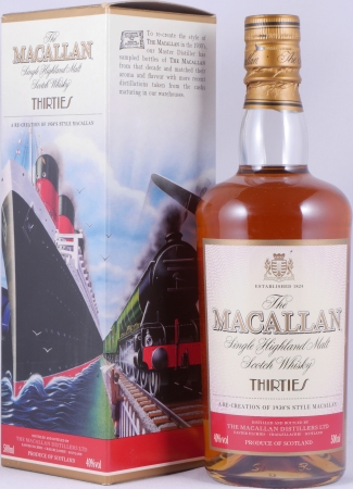 Macallan Thirties 1930s Limited Travel Range Highland Single Malt Scotch Whisky 40,0%