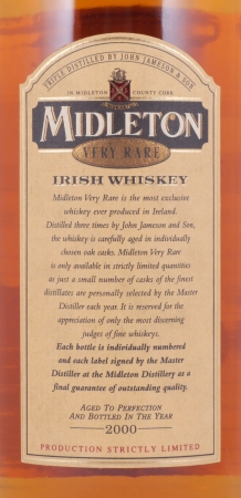Midleton Very Rare 2000 Limited Edition Blended Irish Whiskey 40.0%