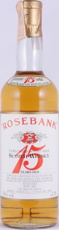 Rosebank 15 Years The Distillers Agency Edinburgh Zenith Milano Unblended Lowland Single Malt Scotch Whisky 50,0%